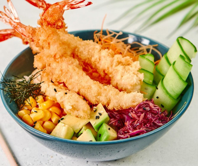 Поке с креветками панко BIG